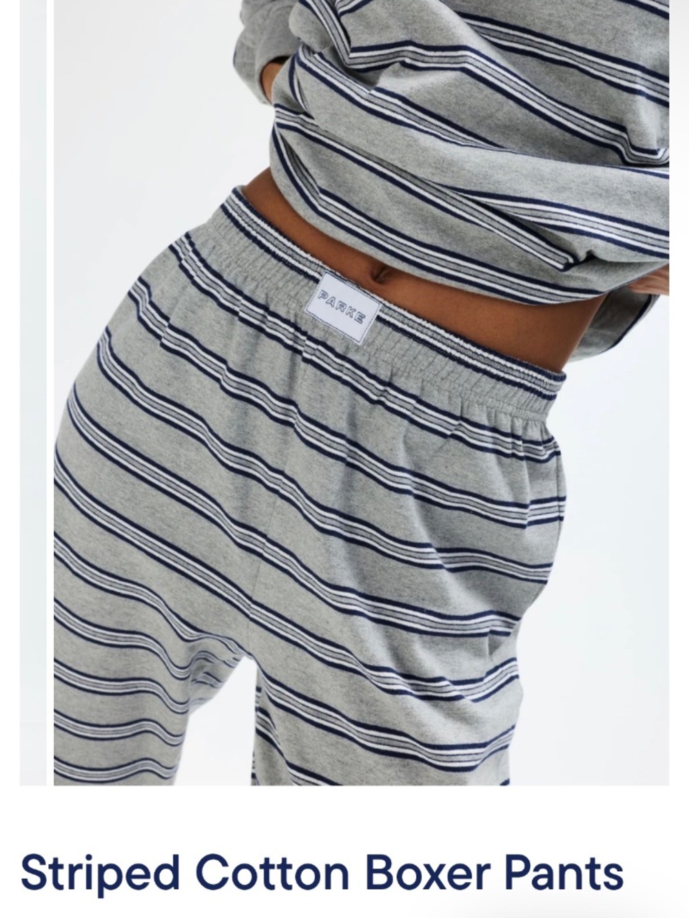 Parke Grey Stripe Boxer pants - Picture 4 of 5